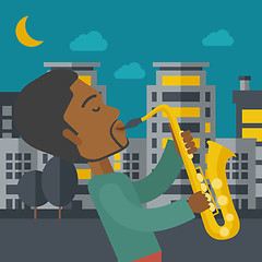 Image showing Saxophonist.