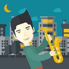 Image showing Saxophonist.