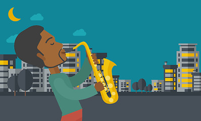 Image showing Saxophonist.