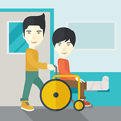 Image showing Patient in wheelchair.