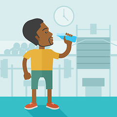 Image showing Man drinking water.