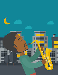 Image showing Saxophonist.