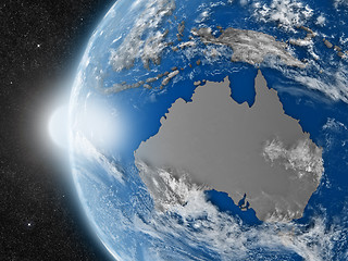 Image showing Australian continent from space