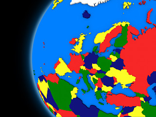 Image showing European continent on political Earth