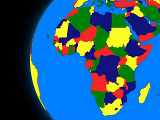 Image showing African continent on political Earth