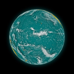 Image showing Pacific Ocean on planet Earth