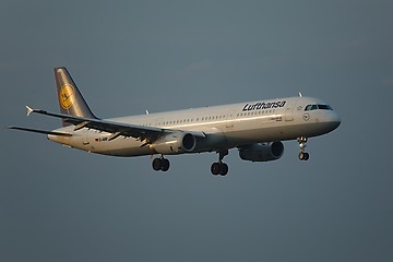 Image showing Airliner Touching Down