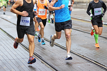 Image showing Marathon running