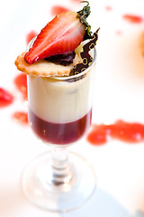 Image showing Strawberry and Vanilla Desert