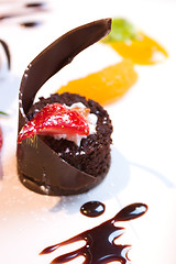Image showing Dark Chocolate Dessert