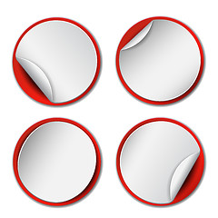 Image showing Blank, white round promotional sticker