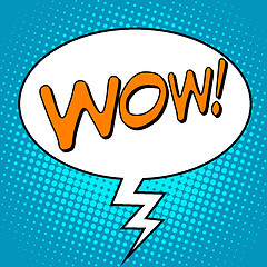 Image showing Wow comic bubble word