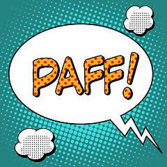 Image showing Paff the word comic style