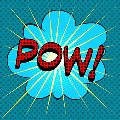 Image showing word pow comic book style
