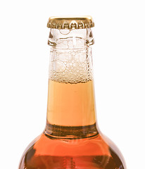 Image showing Retro looking Beer bottle