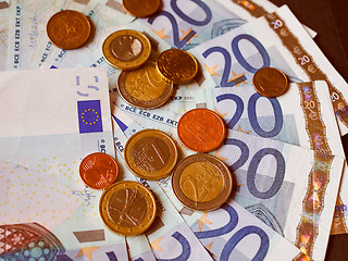 Image showing Retro look Euro bank notes