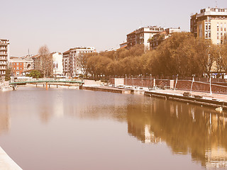 Image showing Retro looking Milan Darsena