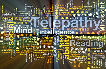 Image showing Telepathy background concept glowing