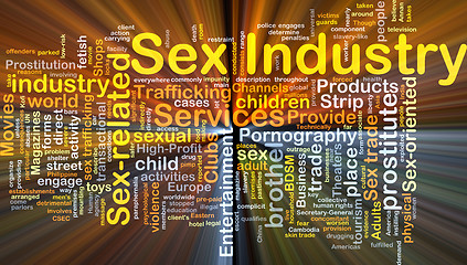 Image showing Sex industry background concept glowing