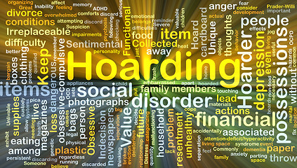 Image showing Hoarding background concept glowing