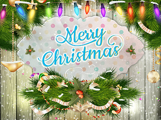 Image showing Christmas greeting card. EPS 10