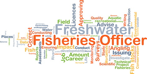 Image showing Freshwater fisheries officer background concept