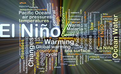 Image showing El Niño background concept glowing