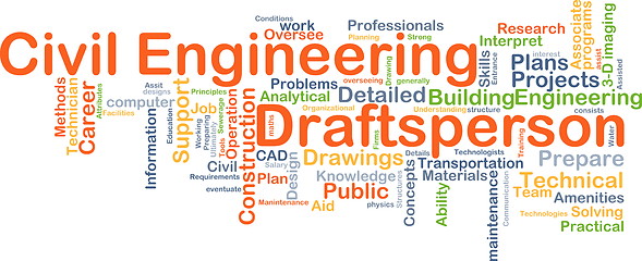 Image showing Civil engineering draftsperson background concept