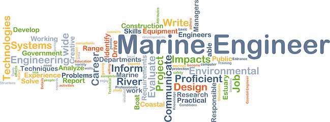 Image showing Marine engineer background concept