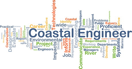 Image showing Coastal engineer background concept