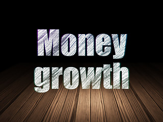 Image showing Banking concept: Money Growth in grunge dark room