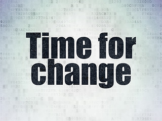 Image showing Time concept: Time for Change on Digital Paper background