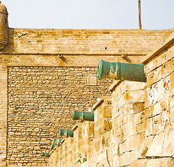 Image showing  brick in old construction  africa morocco and   the tower near 