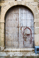 Image showing antique door in morocco rusty brown