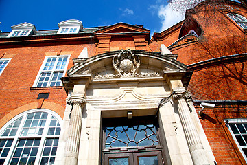 Image showing window in   london old red brick wall      historical 