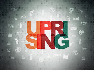 Image showing Political concept: Uprising on Digital Paper background