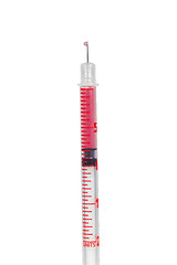 Image showing Disposable plastic hypodermic syringe