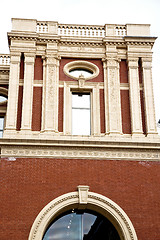 Image showing window in europe london old red brick wall  