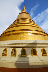 Image showing thailand bangkok abstract  in the temple  roof window