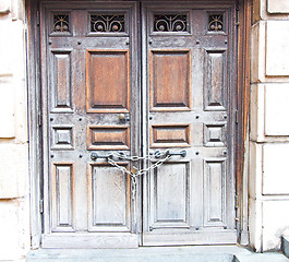 Image showing door st paul cathedral in london england old construction and re