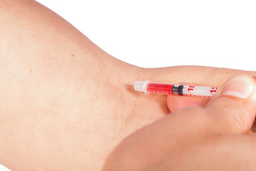 Image showing Subcutaneous medical injection concept