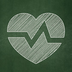 Image showing Healthcare concept: Heart on chalkboard background