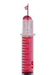 Image showing Disposable plastic hypodermic syringe