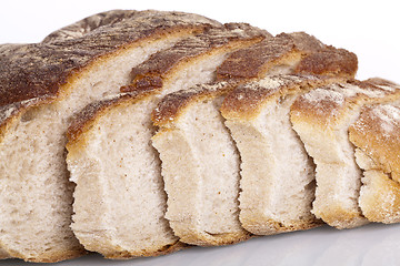 Image showing tasty fresh baked bread bun baguette natural food