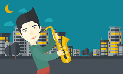 Image showing Saxophonist.