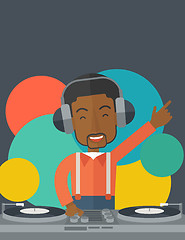 Image showing DJ with console.