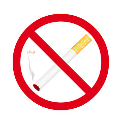 Image showing Cigarette stop sign