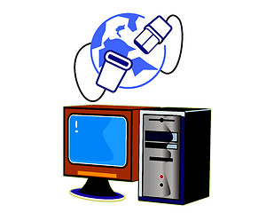 Image showing computer internet