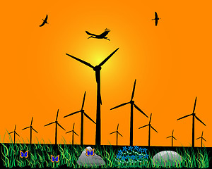 Image showing windmills for energy