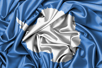 Image showing Satin flag - flag of Antarctica